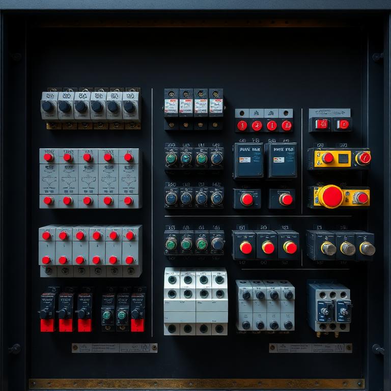 Control panel components and relays
